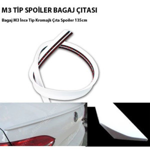 Bagaj Çıtası M3 Çıta Bagaj Spoiler Arka Kanat Beyaz 3.5cm - 135cm