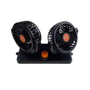 Araç İçi Fan Çift Başlıklı Oto Vantilatör 12 Volt Mandallı 5 inç