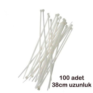 Cırt Kelepçe - Kablo Bağı Beyaz 38 cm