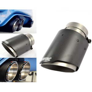 Akrapoviç Egzoz Eksoz Ucu Karbon Yuvarlak Tekli 75MM