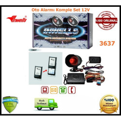 Oto Alarmı Sistemi Uzaktan Kumandalı İnwells 12V 3637