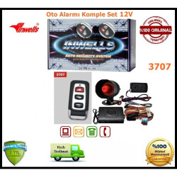 Oto Alarmı Sistemi Uzaktan Kumandalı İnwells 12V 3707