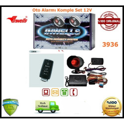Oto Alarmı Sistemi Uzaktan Kumandalı İnwells 12V 3936