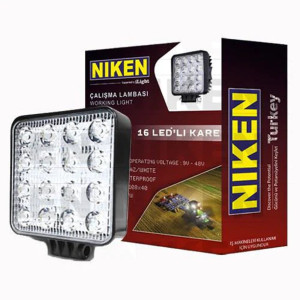 Niken Kare Led Çalışma Lambası 16 Ledli Off Road Sis Lambası
