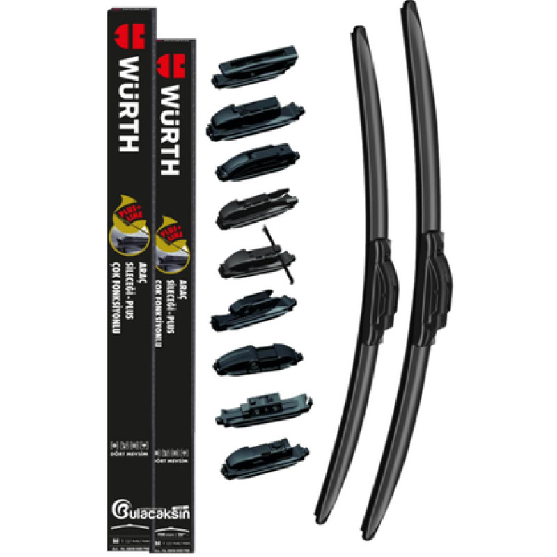 WÜRTH 9 APARATLI ARAÇ SİLECEĞİ PLUS 650MM 26'' WÜRTH