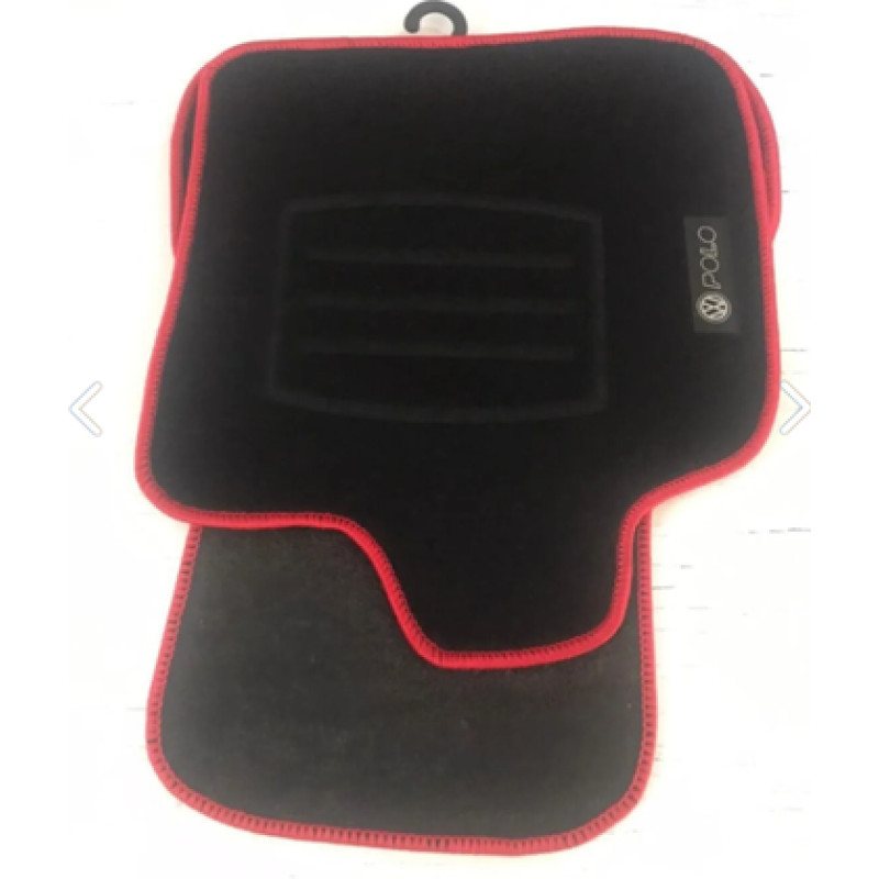 GENEL MARKA POLO SİYAH HALI PASPAS (KIRMIZI KENARLI)