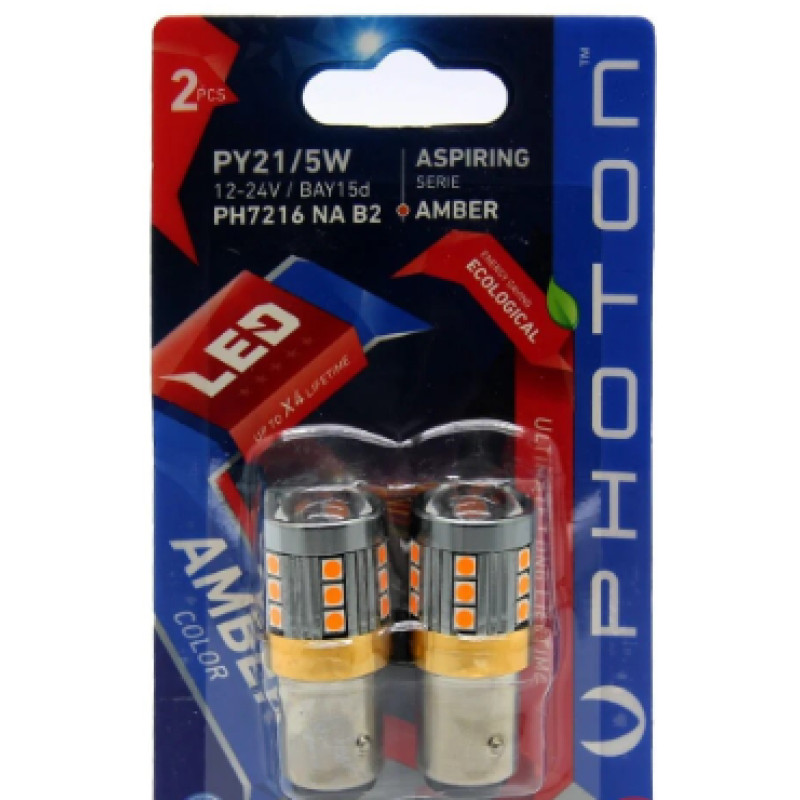 PHOTON P21/5W AMBER 1016 (2'Lİ BLISTER)