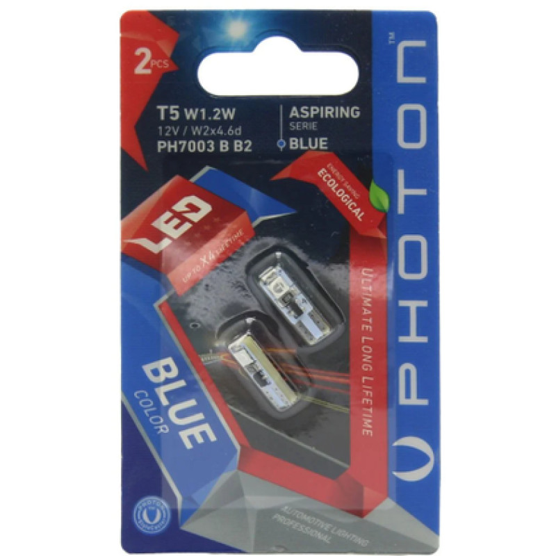PHOTON T5 12V W1.2W MAVİ 3 SMD LED (2'Lİ BLISTER)