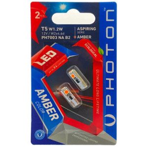 PHOTON T5 12V W1.2W AMBER 3 SMD LED (2'Lİ BLISTER)