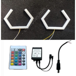 IQ ELEKTRONİK W SERİSİ 125 MM 2'Lİ SET RGB KUMANDALI ANGEL HALKA