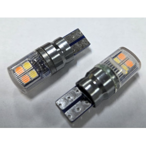 VRPRO T10 2 RENK LED PARK AMPULÜ CANBUS (AÇ-KAPA TURUNCU-BEYAZ) COLORED VRPRO