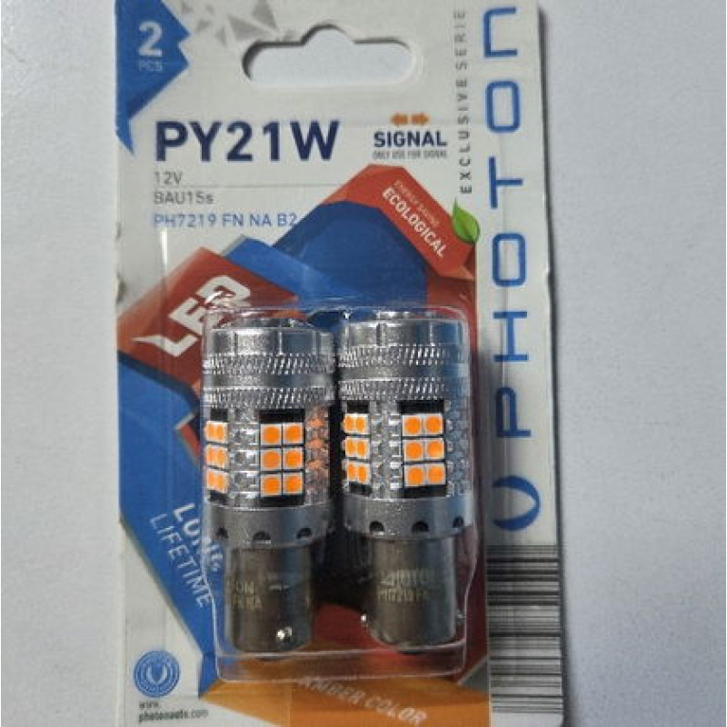 PHOTON P21W 12V AMBER FANLI EXCLUSIVE SERIE (2'Lİ BLISTER)