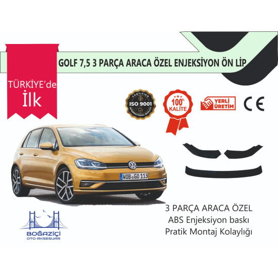PR-GOLF-7,5 3 PRÇ SİYAH ÖN LİP