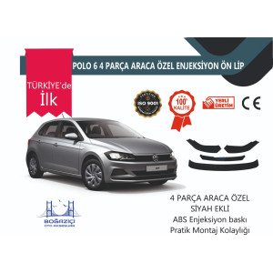 PR-POLO-6 4 PRÇ SİYAH ÖN LİP