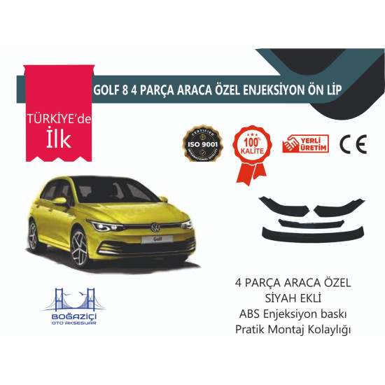 PR-GOLF-8 4 PRÇ SİYAH ÖN LİP