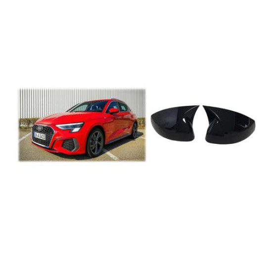AUDİ A3 14-20 İTHAL PARLAK SİYAH BATMAN AYNA KAPAĞI