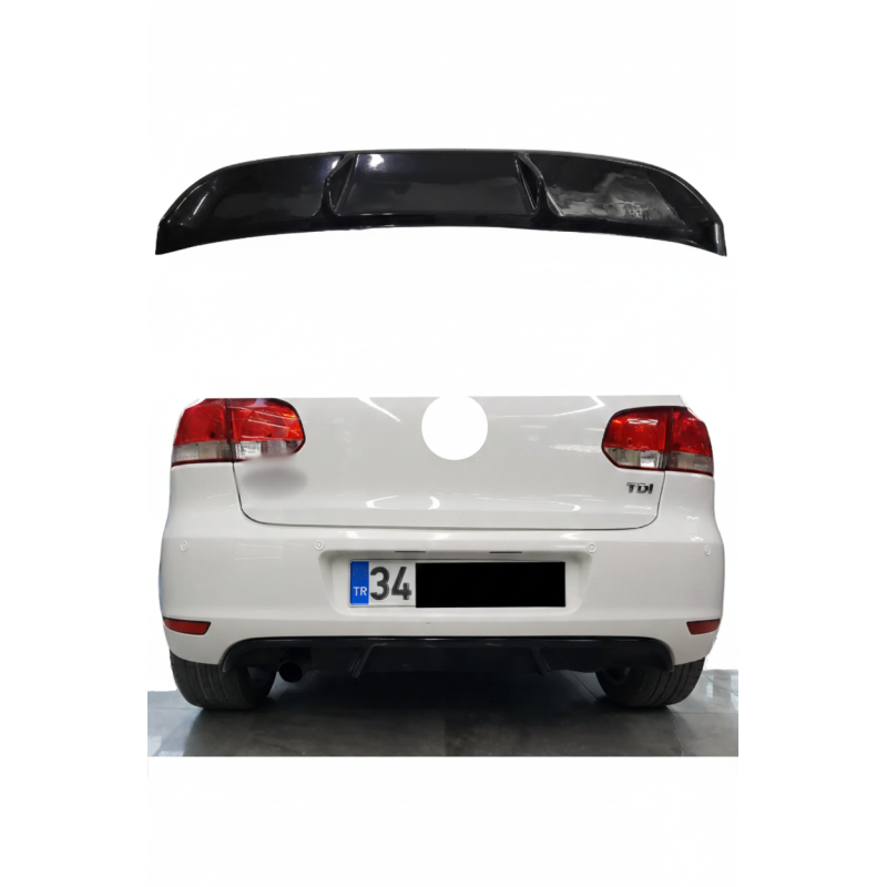 Volkswagen Golf 6 GTI Difüzör (Plastik)