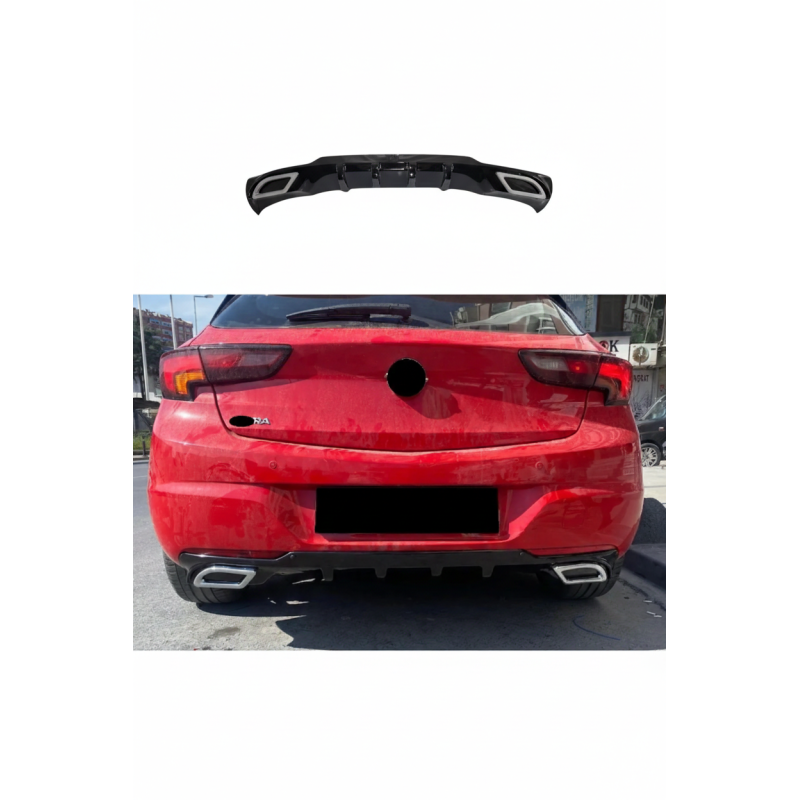 Opel Astra K Egzoz Görünümlü Difüzör (Plastik)