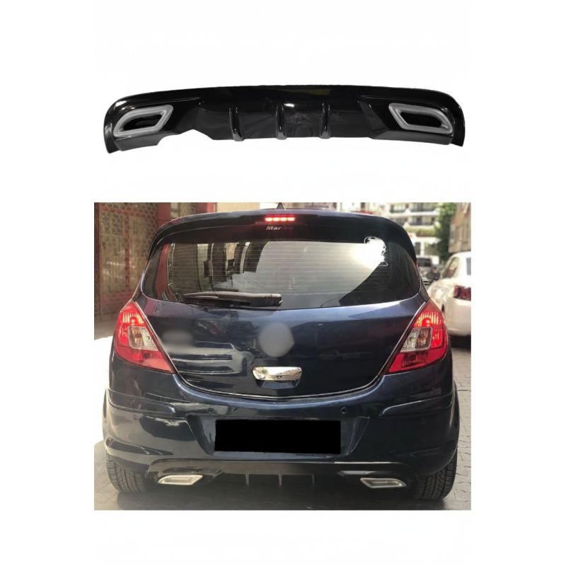 Opel Corsa D Egzoz Görünümlü Difüzör (Plastik)