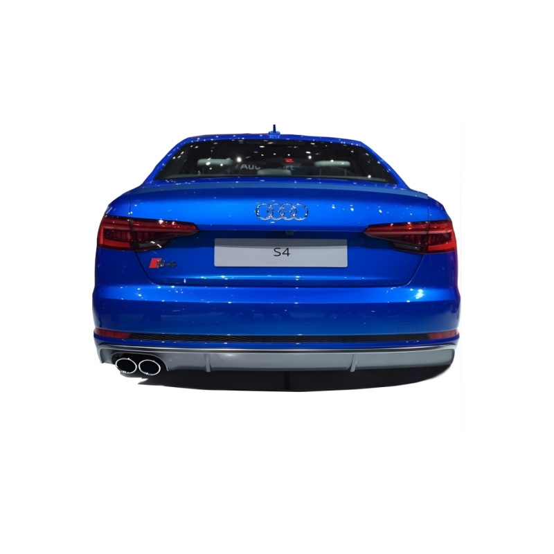 Audi A4 B9 2016 Sonrası S4 Soldan Çift Çıkış Arka Tampon Eki – Difüzör (Plastik)
