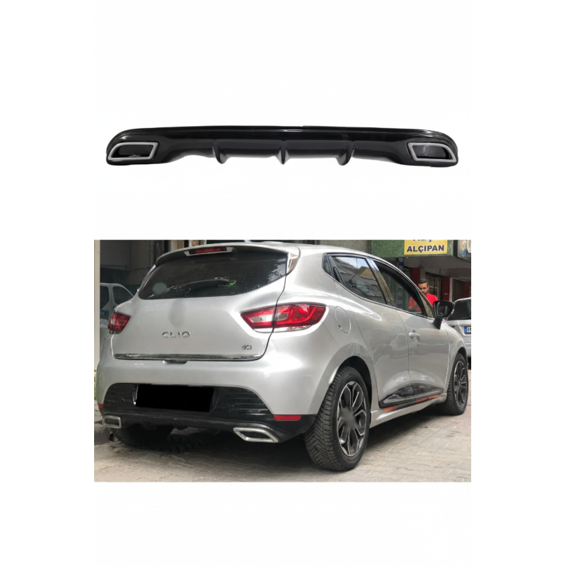 Renault Clio 4 Egzoz Görünümlü Difüzör (Plastik)