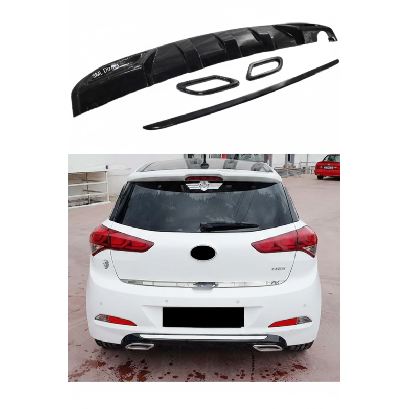Hyundai i20 Egzoz Görünüm Difüzör (Plastik)