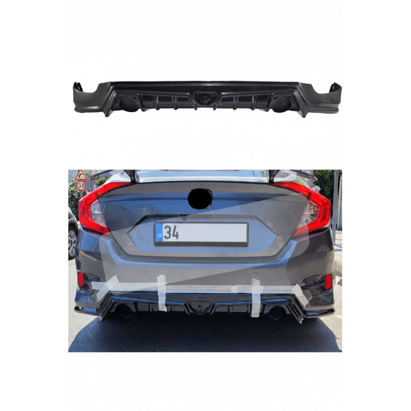 Honda Civic Fc5 Mugen Arka Ek (Plastik)