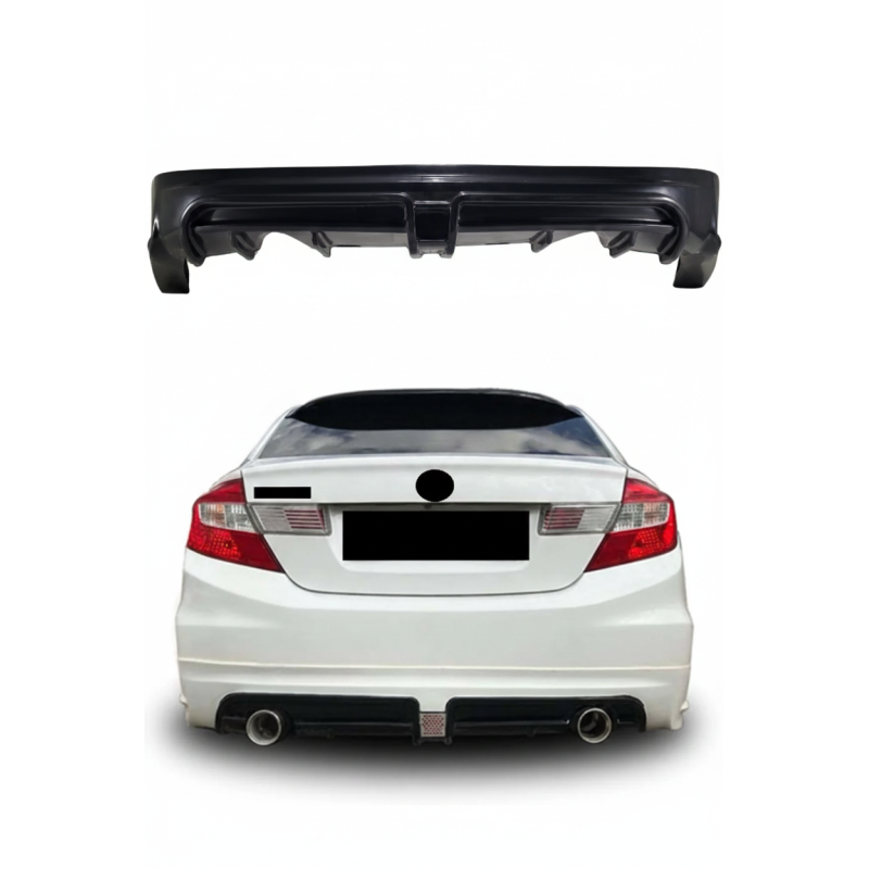 Honda Civic Fb7 Mugen RR Difüzör Arka Ek (Plastik)