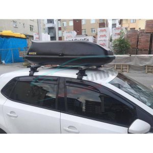 Port Bagaj Araç Üstü Kapalı Tabut Kilitli 370 LT Siyah