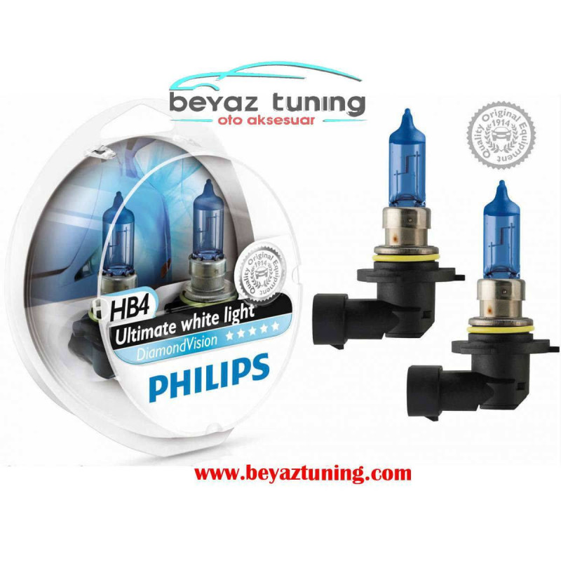 HB4 9004 Far Ampulü Philips 12V 55W Diamond Vision Xenon Efekt