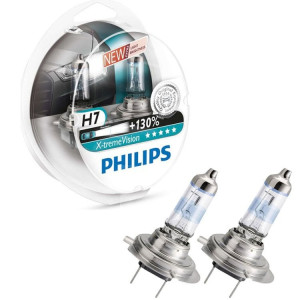 H7 Philips X-Treme Vision Far Ampulü Set %130 Beyaz Işık Xenon Efekt