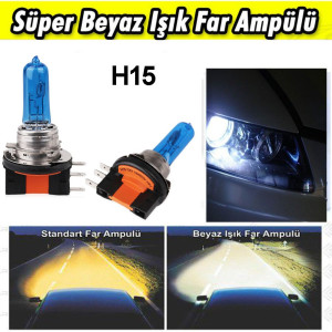 H15 Beyaz Işık Far Ampulü 12V