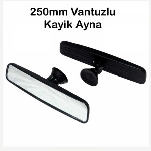 Vantuzlu Geniş Görüş İç Dikiz Aynası Kayıklı 25 Cm