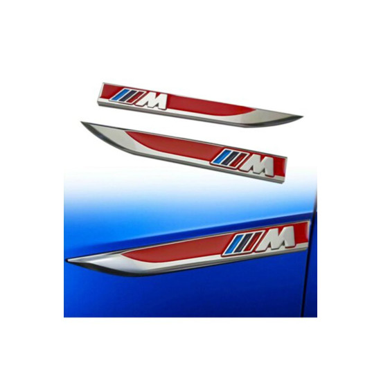 M3 Çamurluk Logosu Arması Kırmızı-Krom