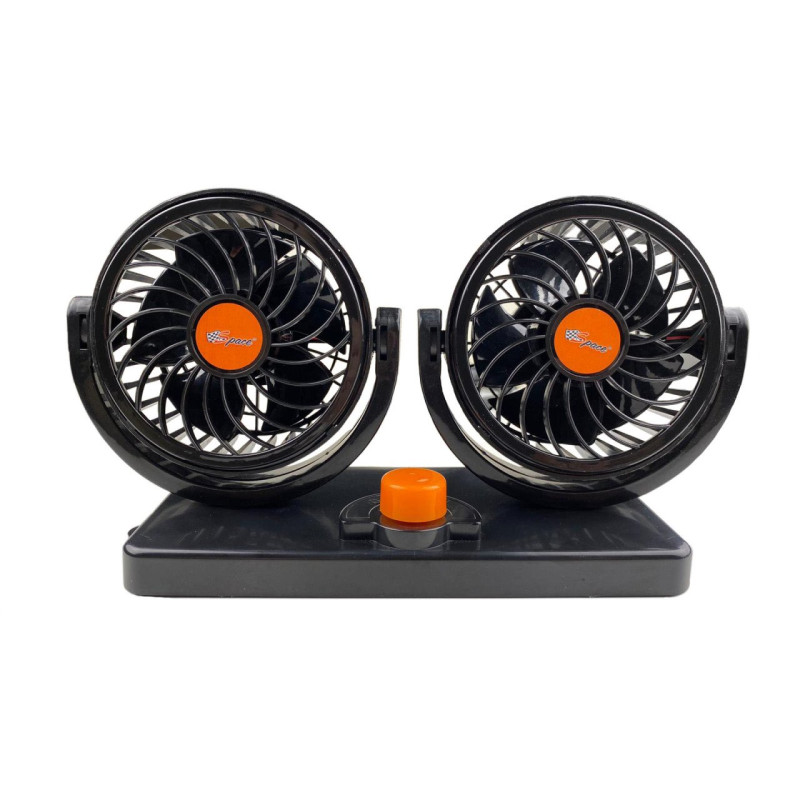 Araç İçi Fan Çift Başlıklı Oto Vantilatör 12 Volt Mandallı 5 inç