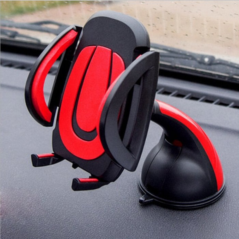 Telefon Tutucu Ayarlı Telefonluk Vantuzlu Kırmızı