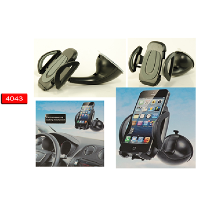 Telefon Tutucu Ayarlı Telefonluk Vantuzlu Siyah