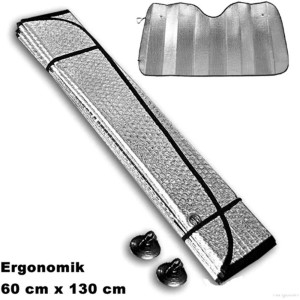 Araç Ön Cam Güneşlik Metalize Perde 130 CM X 60 CM