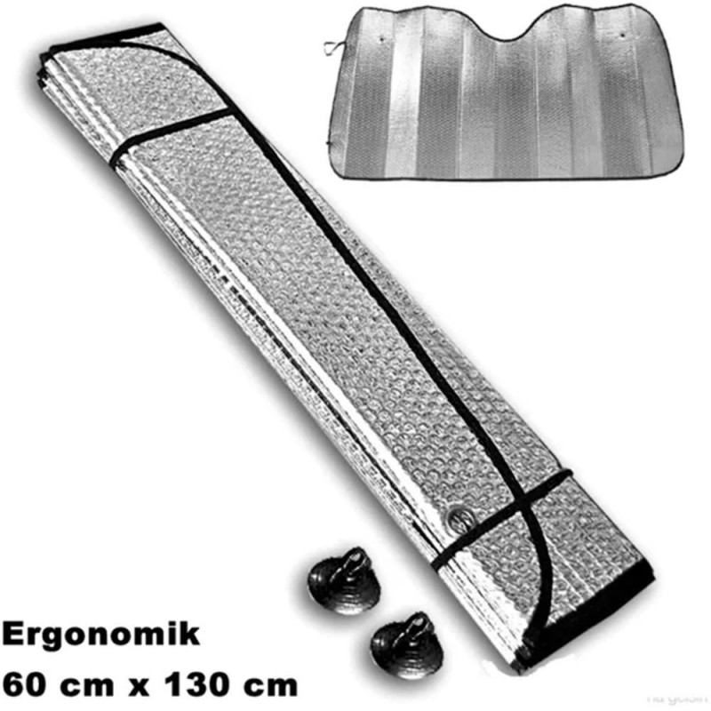 Araç Ön Cam Güneşlik Metalize Perde 130 CM X 60 CM