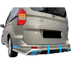Ford Tourneo Courier Egzoz Görünümlü Arka Tampon Eki (Plastik) Boyasız