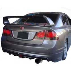 Honda Civic Fd6 Sağdan Çift Çıkış Mugen RR Arka Ek (Plastik) Boyasız