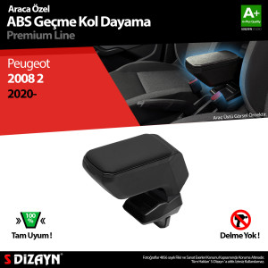 S-Dizayn Peugeot 2008 2 Kol Dayama Kolçak Geçmeli ABS Siyah 2020-2023 A+Kalite