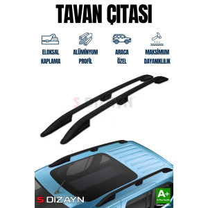 S-Dizayn Citroen Berlingo 3 Kısa Şase Aluminyum Siyah Tavan Çıtası 2019 Üzeri A+ Kalite