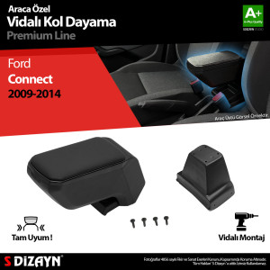 S-Dizayn Ford Connect Kol Dayama Kolçak ABS Vidalı Siyah 2009-2014 A+Kalite