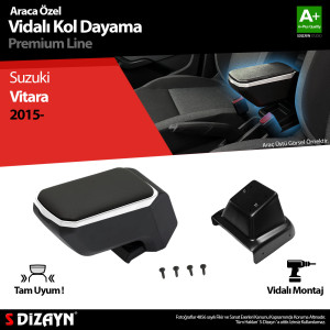 S-Dizayn Suzuki Vitara ABS Vidalı Kol Dayama Kolçak Gri 2015-2019 A+Kalite