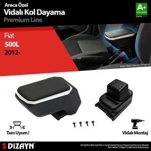 S-Dizayn Fiat 500L Kol Dayama Kolçak ABS Vidalı Gri 2018 Üzeri A+Kalite