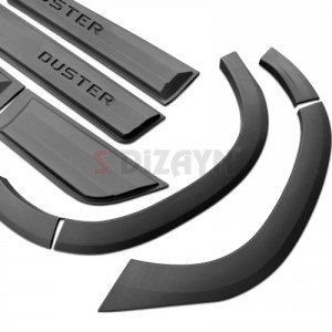 S-Dizayn Dacia Duster 2 Kapı Koruma ve Çamurluk Kaplaması Dodik Seti 12 Prç 2018-2023 A+ Kalite