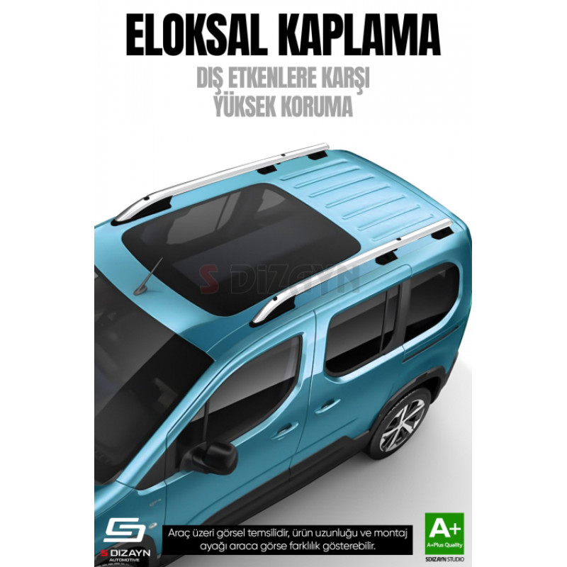 S-Dizayn Citroen Nemo Aluminyum Gri Tavan Çıtası Sport Model 2008 Üzeri A+ Kalite