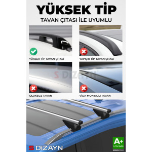 S-Dizayn Peugeot Partner S-Bar Atlas V1 Ara Atkı Tavan Taşıyıcı Barı Gri 130 Cm 1998-2008 A+ Kalite