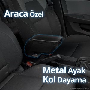 S-Dizayn Opel Corsa E Kol Dayama Kolçak Çelik Ayaklı ABS Siyah 2014-2019 A+Kalite
